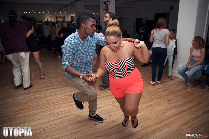 social dancing bachata and salsa at utopia