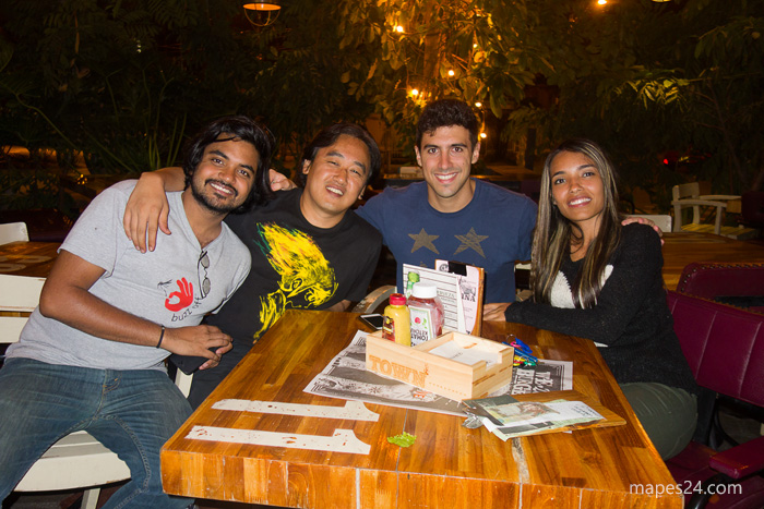 photo of friends after great meal at chef burger restaurant in medellin colombia