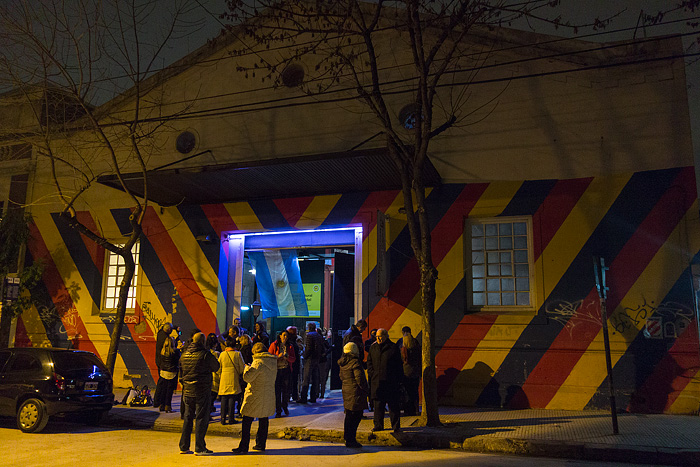 outside of the espacio cultural carlos gardel