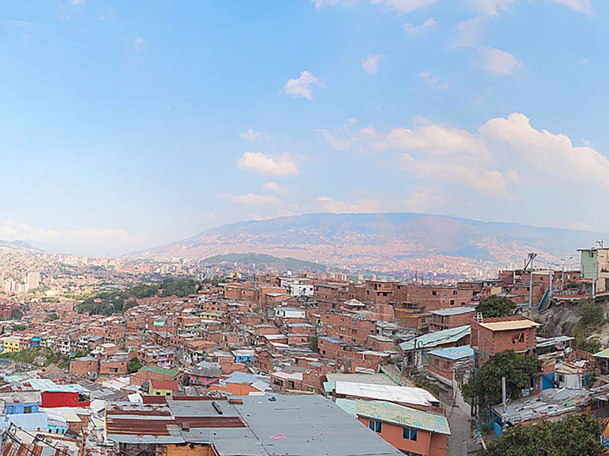 panoramic view of medellin from comuna 13 san javier colombia